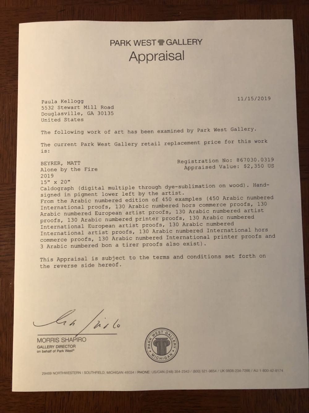 Alone By The Fire - Matt Beyrer art collectible - Main Image 2