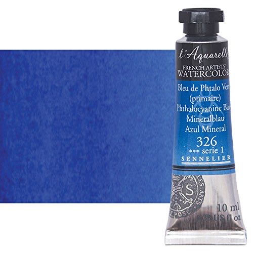 Sennelier L’aquarelle Watercolor Tubes 10ml Phthalo Blue 10ml Tube  art collectible [Barcode 3046450115120] - Main Image 1