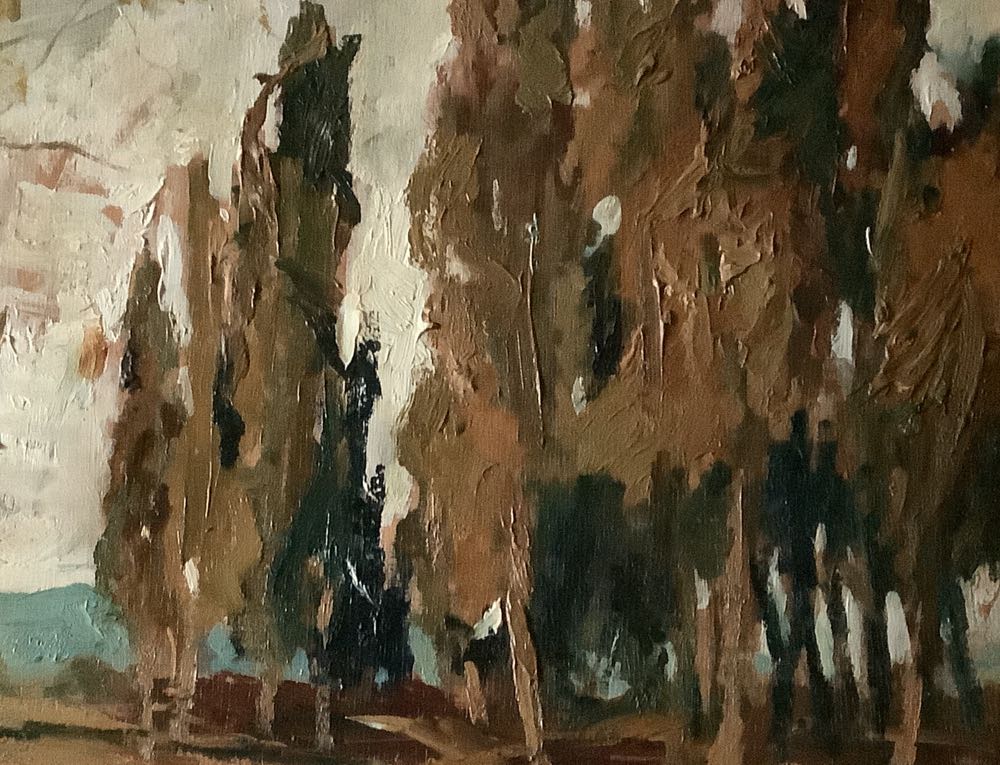 Cipressi sul lago - Silvio Villa art collectible - Main Image 3