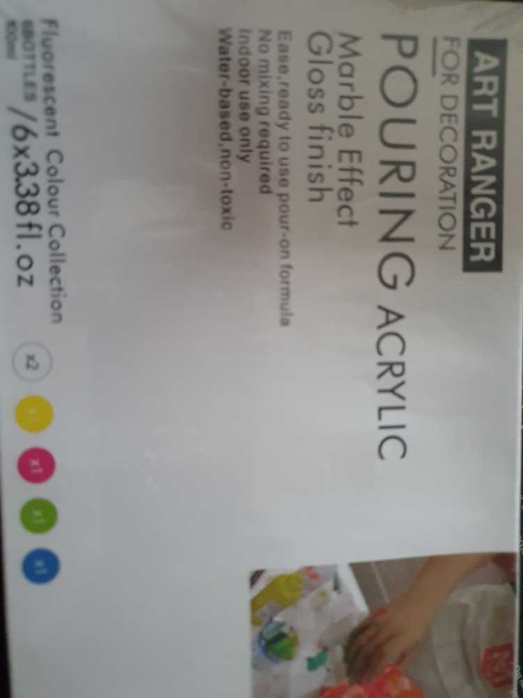 Pouring Acrylic Set Of 6x100ml Neon Colors 6949905297815 ...  art collectible [Barcode 6949905297815] - Main Image 1