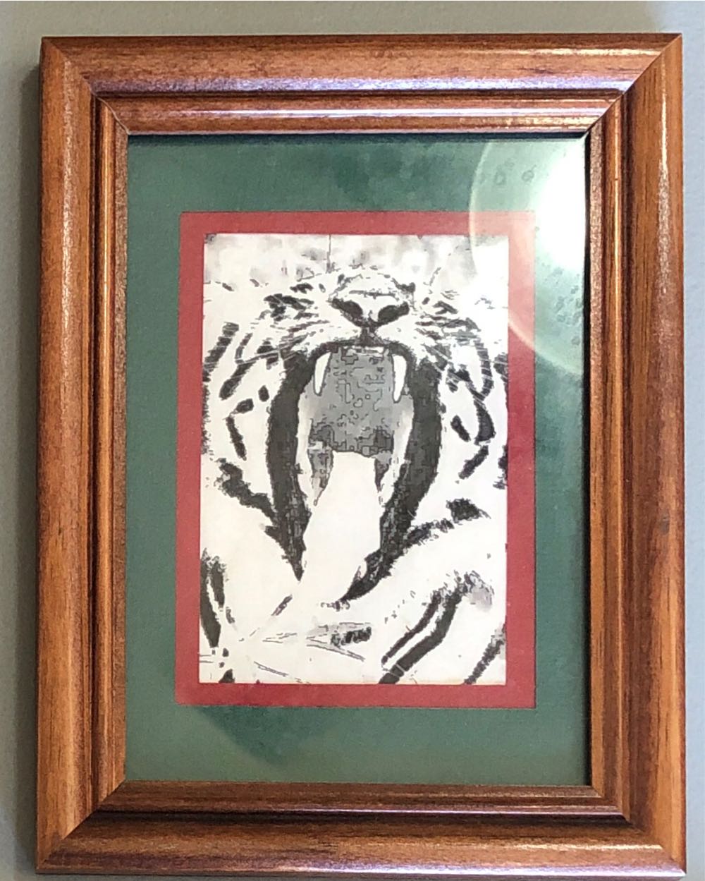 Tiger Yawning  art collectible - Main Image 2