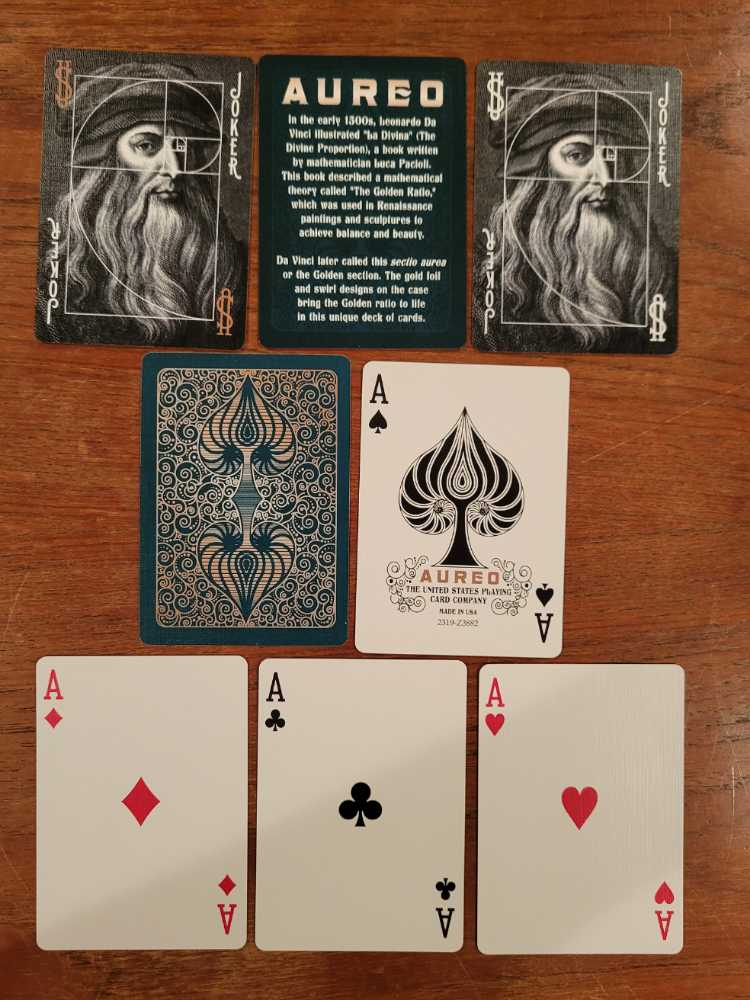 Bicycle Aureo Gold Playing Cards  art collectible [Barcode 073854024324] - Main Image 3