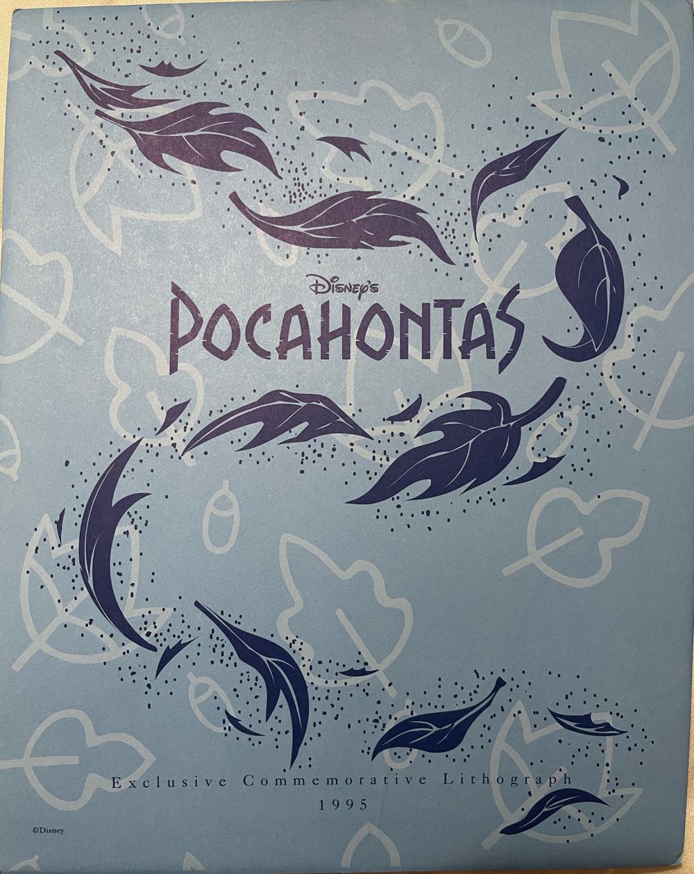 Pocahontas - 1995 Disney Store Exclusive Lithograph - The Disney Store art collectible [Barcode 413976189349] - Main Image 2