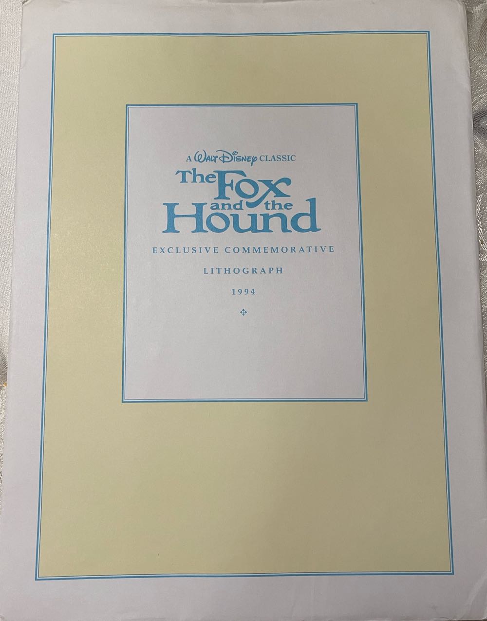 Disney - The Fox And The Hound Lithograph - The Disney Store art collectible - Main Image 2