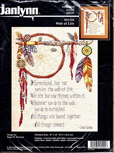 Janlynn Counted Cross Stitch Picture Kit 13-224 Web Of Life Chief Seattle  art collectible [Barcode 049489132246] - Main Image 1