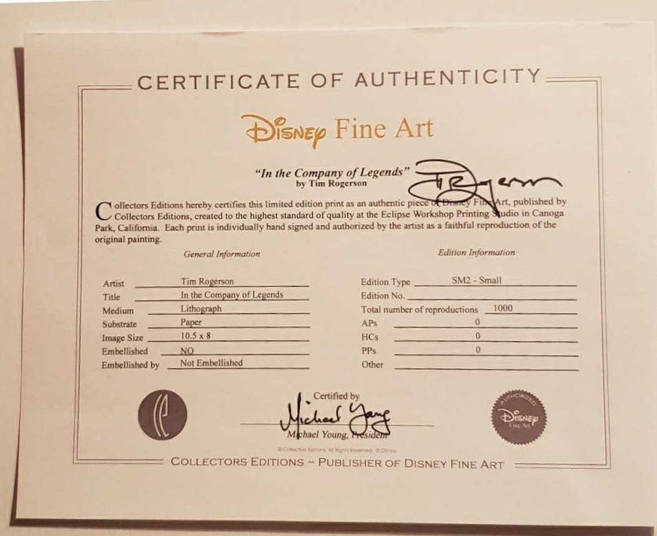 In the company of legends - Tim Rogerson art collectible - Main Image 2