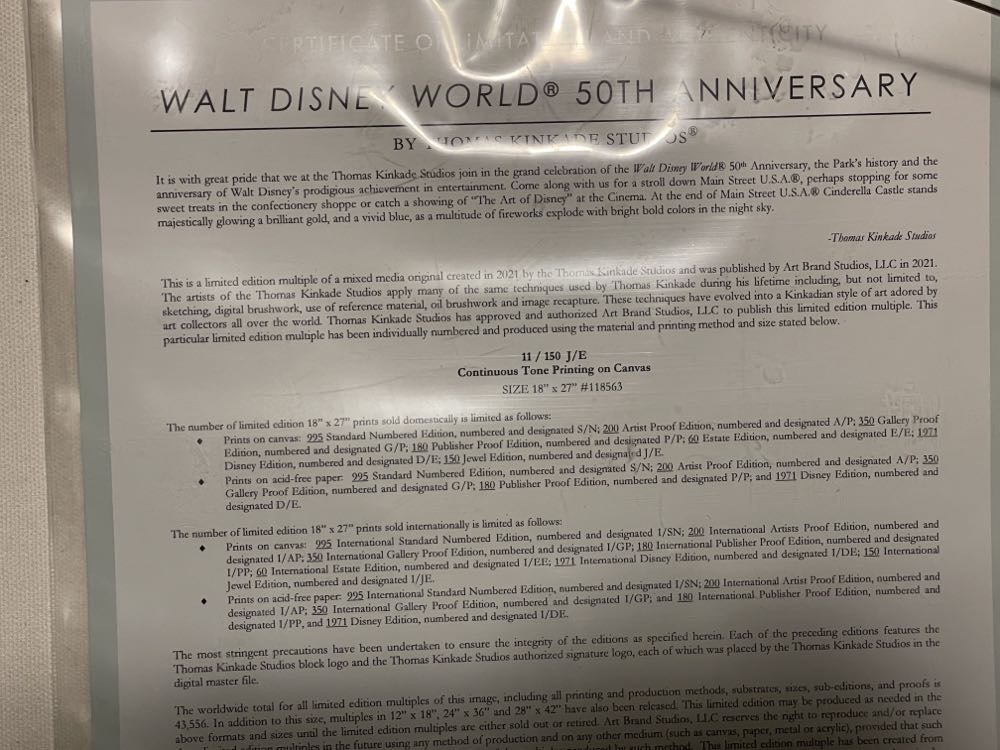 Walt Disney World 50th Anniversary - Thomas Kinkade art collectible - Main Image 4