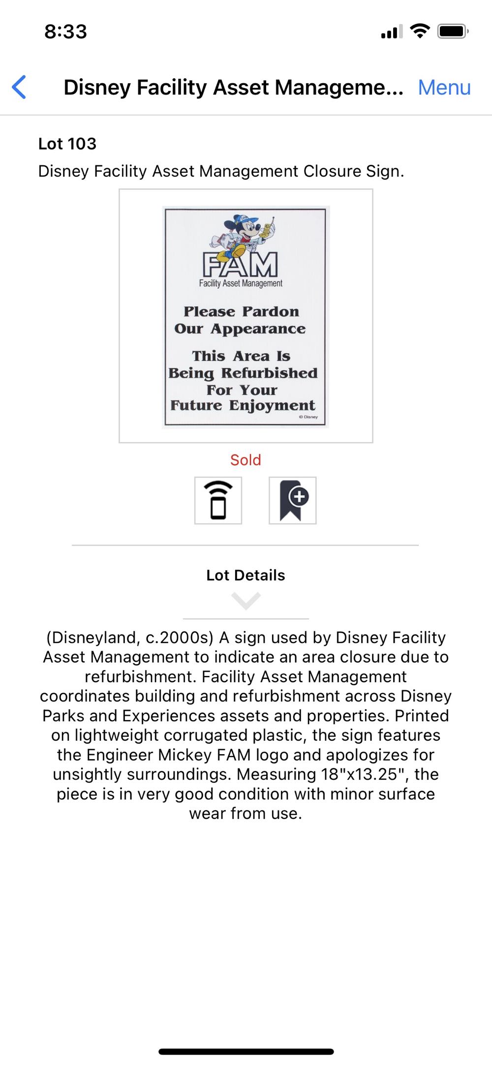 Facilities Asset Management Sign  art collectible - Main Image 2