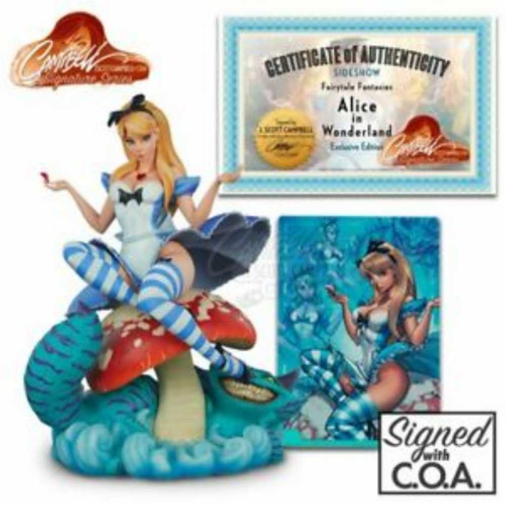 Fairytale Fantasies Collection Alice in Wonderland Statue - J Scott Campbell art collectible [Barcode 747720234963] - Main Image 3
