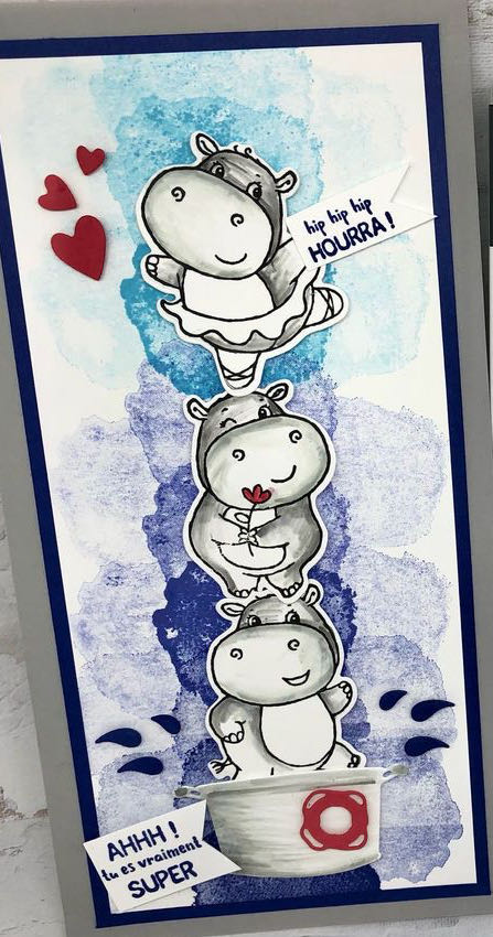 Hippest Hippos - Stampin’ Up! art collectible [Barcode 159921] - Main Image 3