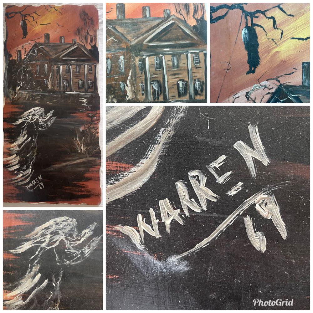 Ed Warren “Deliver Us From Evil” painting - Ed Warren art collectible - Main Image 2