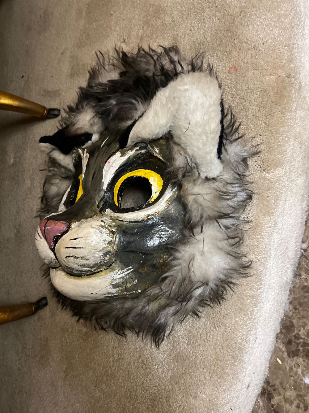 Cat mask Puppet Head - Dorothy Rankin art collectible - Main Image 2