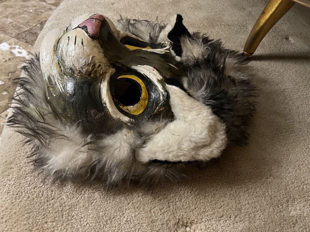 Cat mask Puppet Head - Dorothy Rankin art collectible - Main Image 3