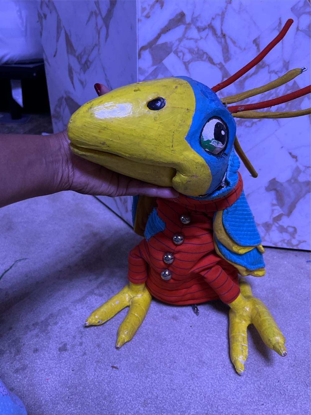 Weihnachtsschmuck / Volkskunst / Erzgebirge / Weihnachtsmann mit Kindern