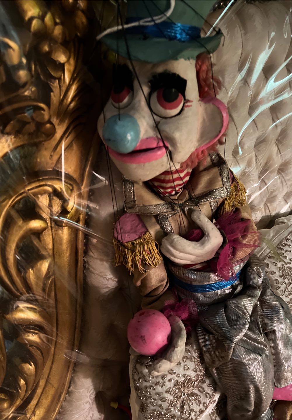 Large Vintage Framed Lion Tapestry 42in X 22in