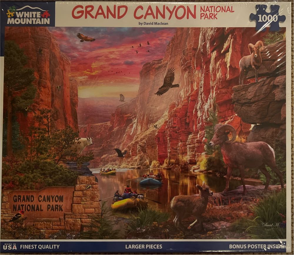 Grand Canyon -1,000 Pieces - David Maclean art collectible - Main Image 1