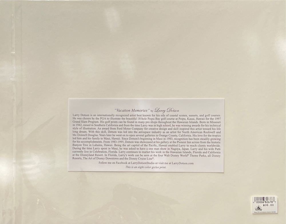 Disney Resort - Fort Wilderness Resort & Campground - Larry Dotson art collectible [Barcode 400006826787] - Main Image 2