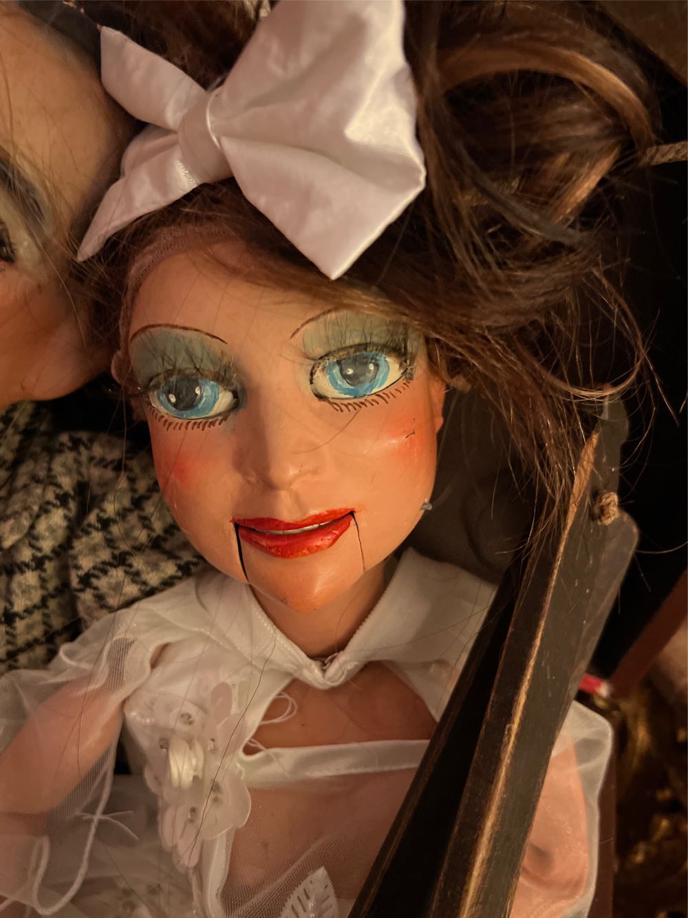 Weihnachtsschmuck / Baumschmuck / Erzgebirge / Stern mit Pyramide, Krippe