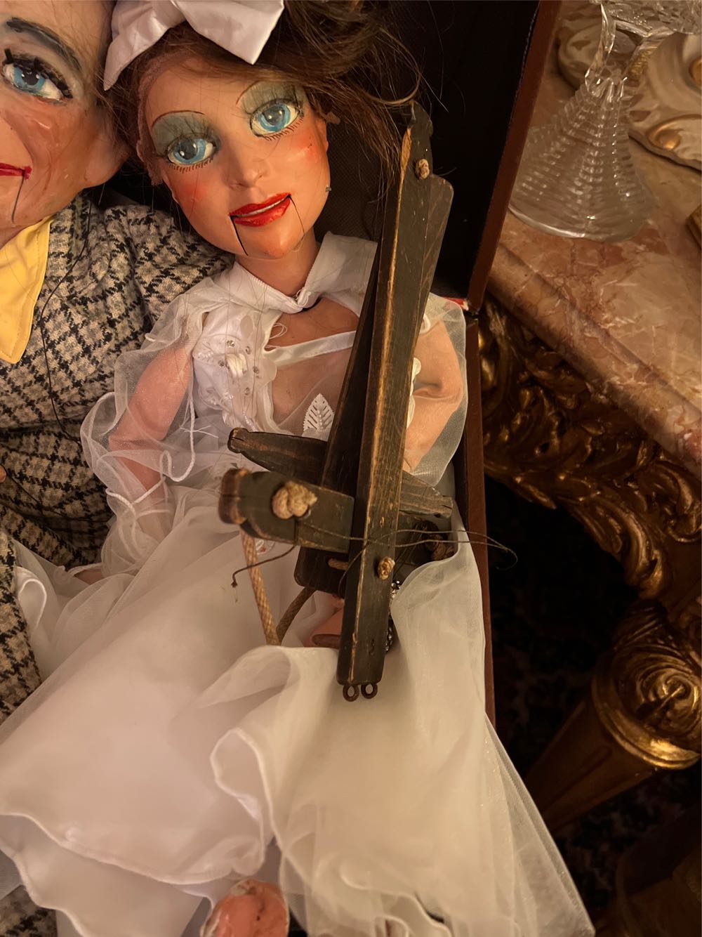 Marrionette In Case 1 Of 3 Lady White Dress  art collectible - Main Image 2