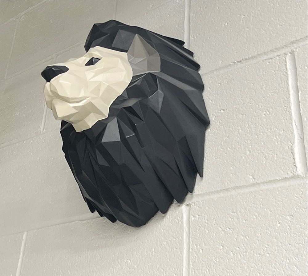Origami Lion Head Wall Decoration  art collectible - Main Image 2