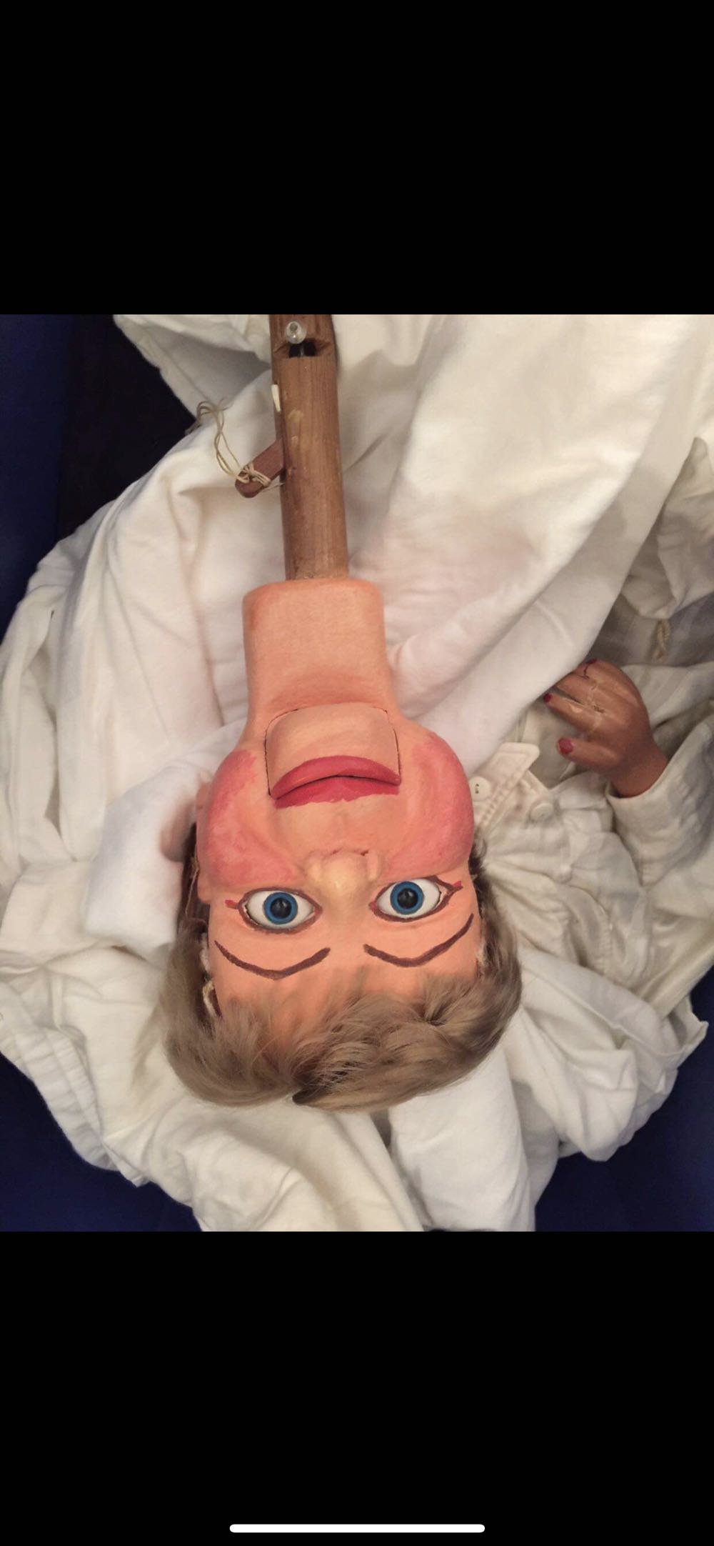 #110 Wood Carved Jointed  art collectible - Main Image 3