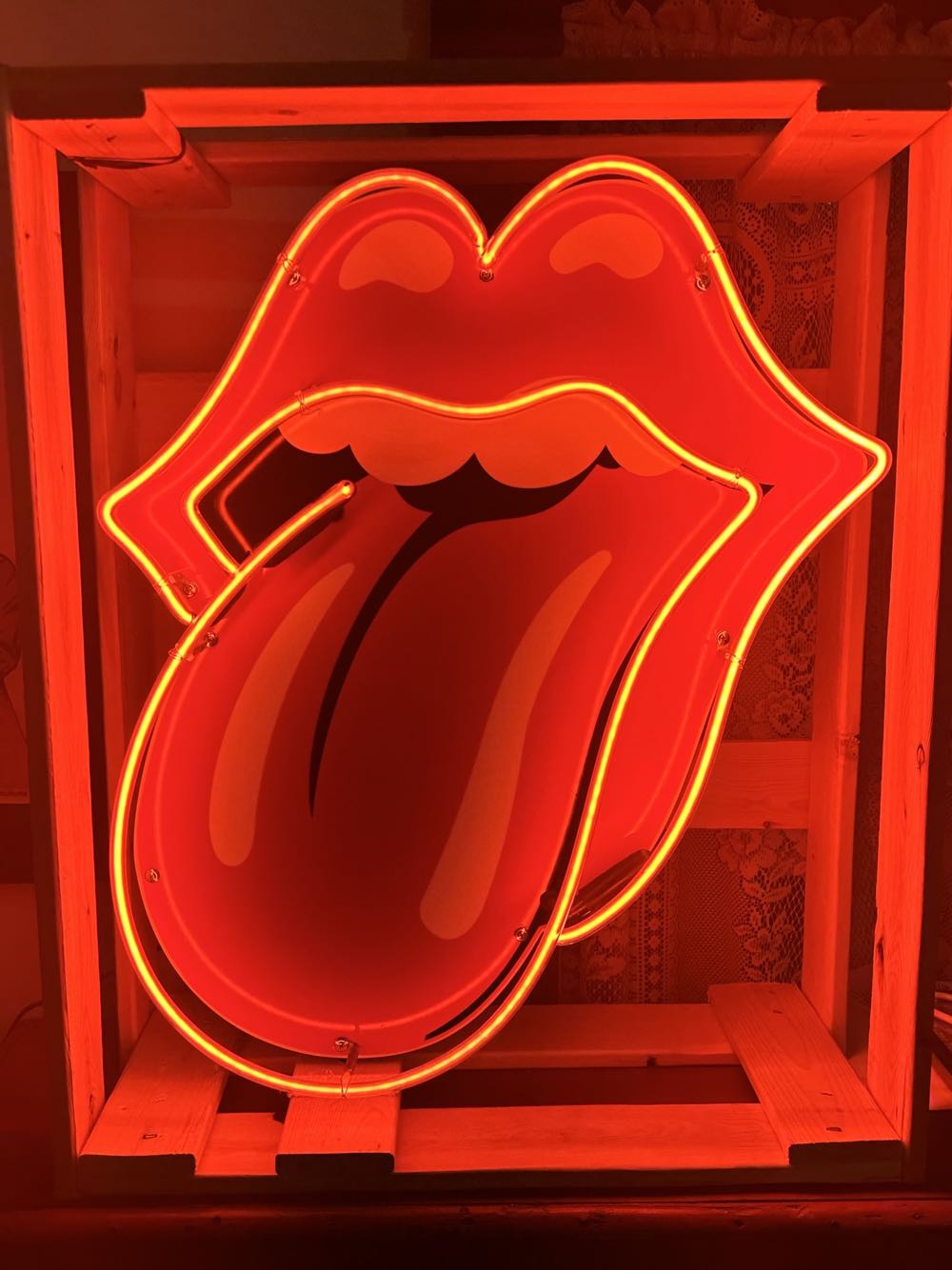 Rolling Stones Neon Tongue  - The Rolling Stones art collectible - Main Image 2