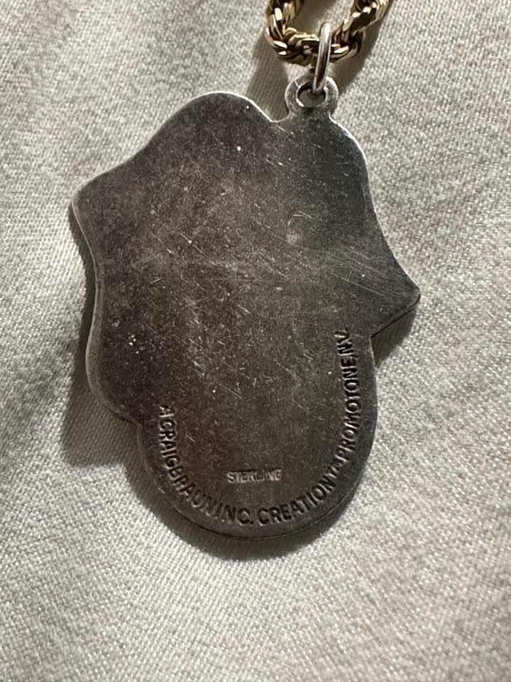 Rolling Stones Sterling Silver Pendant  - Craig Braun art collectible - Main Image 2