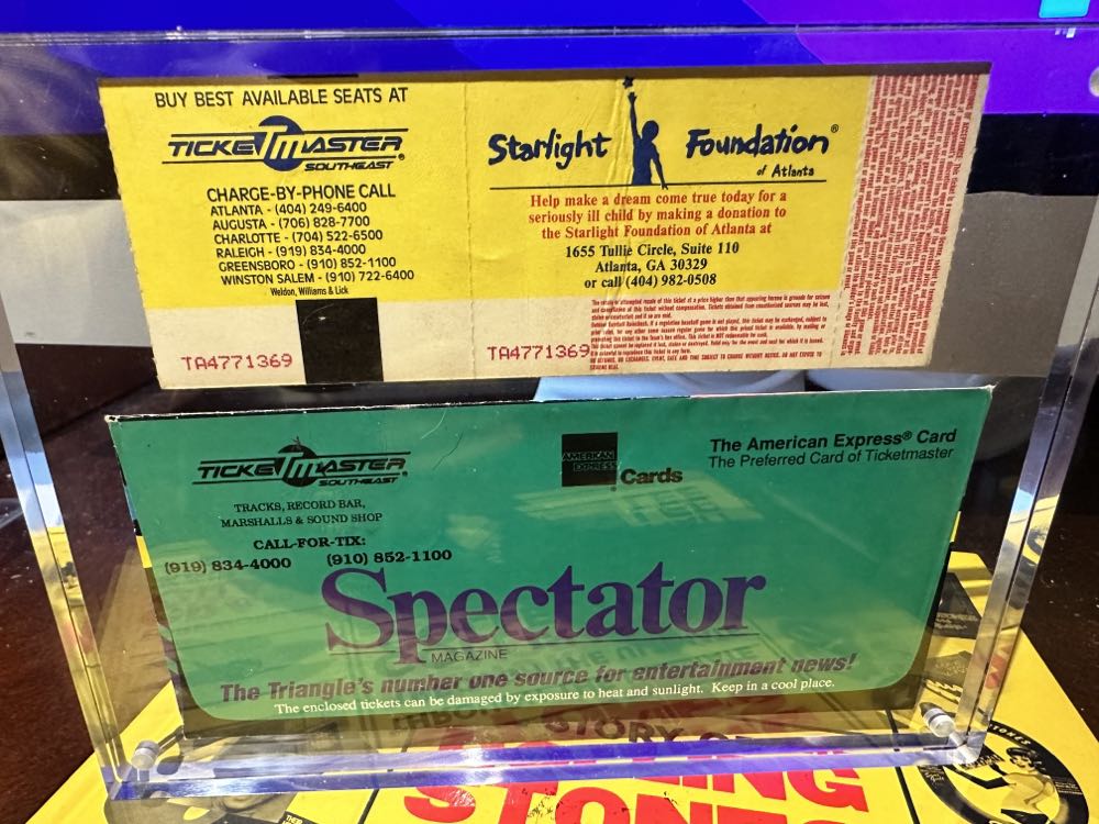 Rolling Stones Voodoo Lounge Tickets With Envelope Raleigh, North Carolina  - The Rolling Stones art collectible - Main Image 2