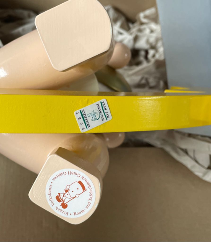 Weihnachtsschmuck / Volkskunst / Erzgebirge / Engel auf Sternschnuppe / Gross - Wendt und Kühn art collectible - Main Image 2