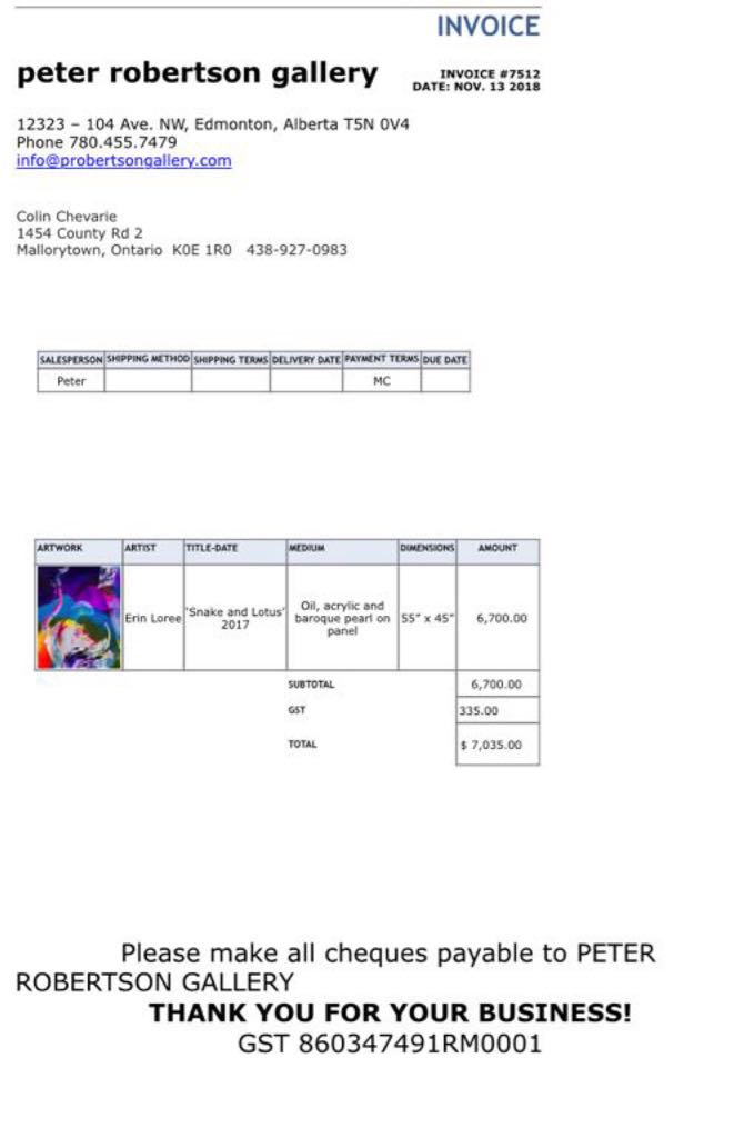 Snake And Lotus - Erin Loree art collectible - Main Image 2