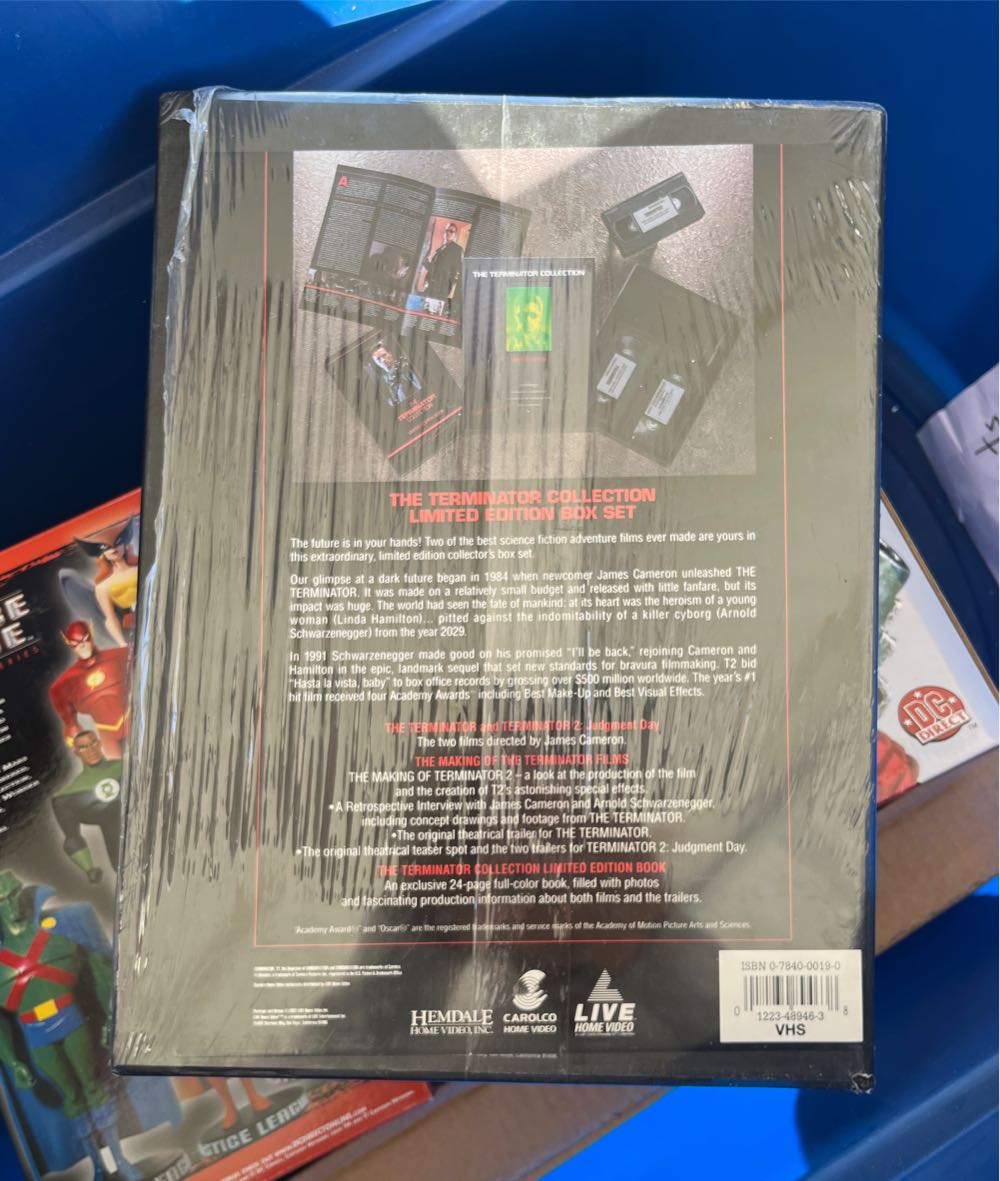The Terminator Collection: The Terminator & T2 Vhs  art collectible [Barcode 012234894638] - Main Image 2