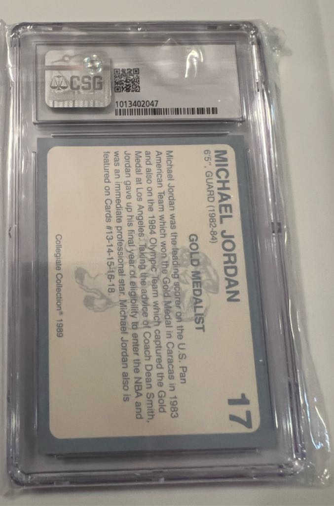 1989-90 Collegiate Collection North Carolina Coke Michael Jordan #17 - The Coca-Cola Company art collectible - Main Image 2
