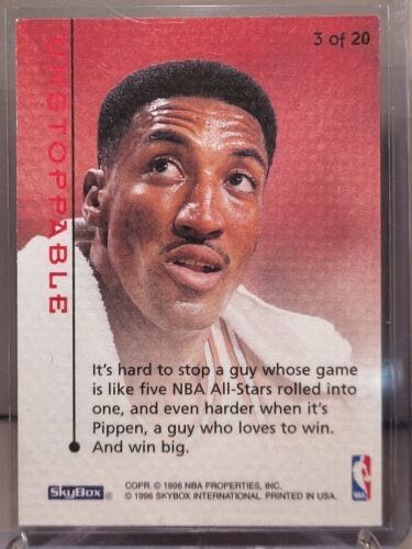 1996 Skybox Scottie Pippen Unstoppable.#3 - Skybox art collectible - Main Image 2