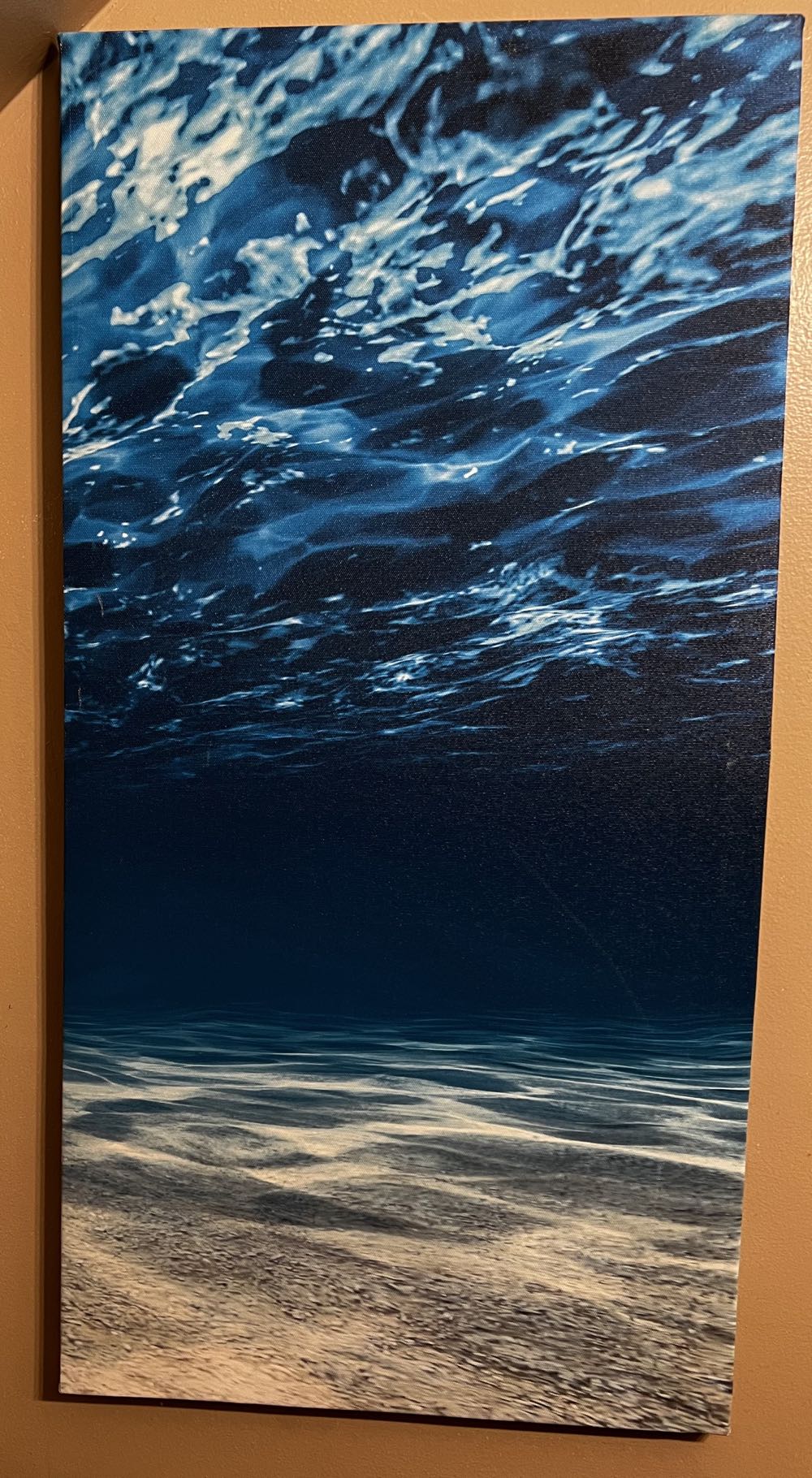 3 Panel Blue Ocean Sea Wall Art on Canvas - Unknown art collectible - Main Image 2