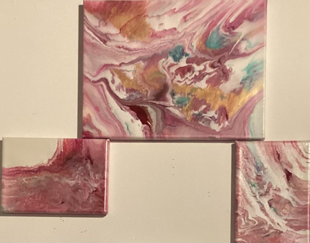 Pink Agate Swirl #1 - Jennifer Bartlett-Tyler art collectible - Main Image 2