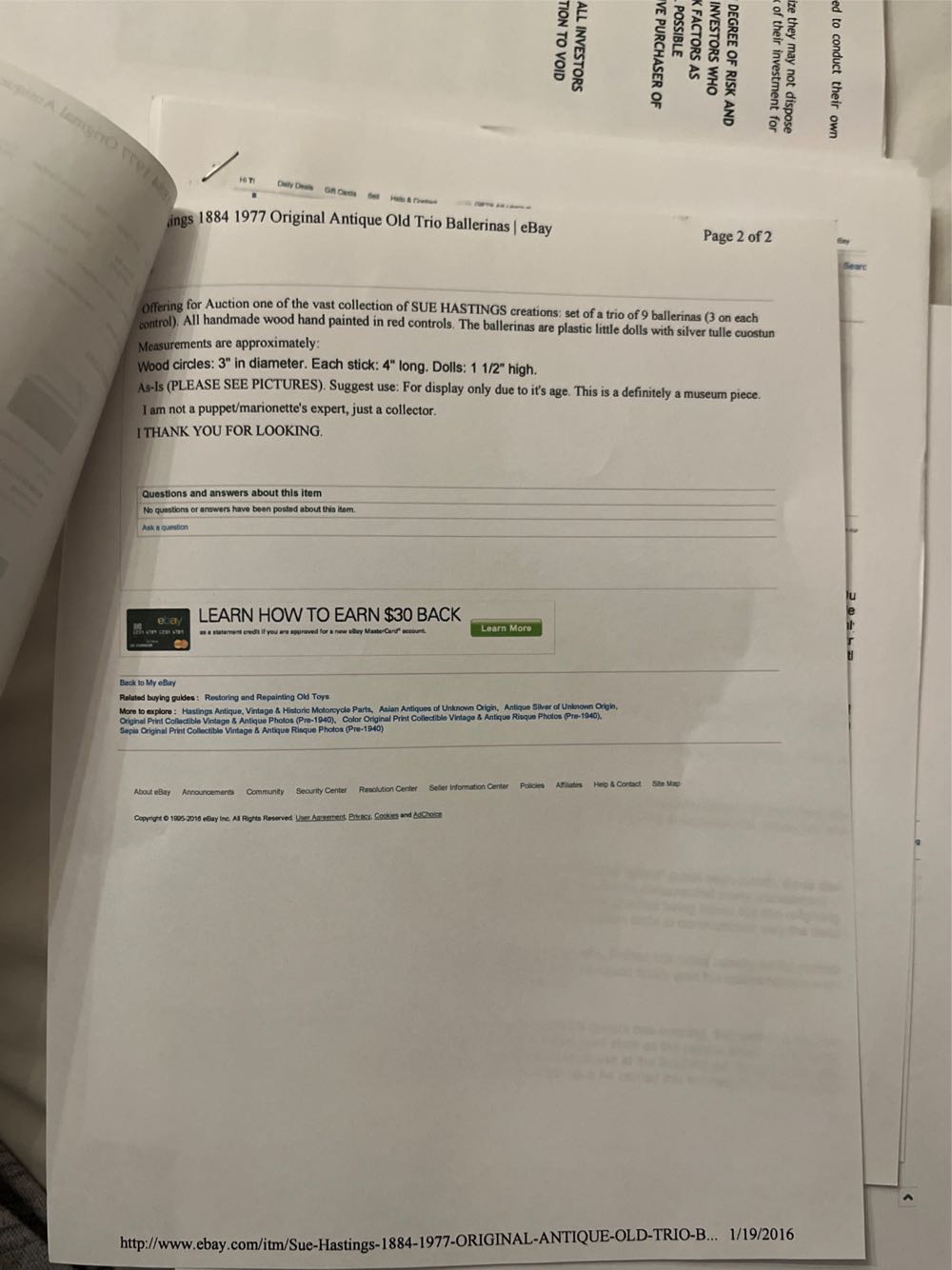 Sue hastings ballerina Trio - Sue Hastings art collectible - Main Image 3