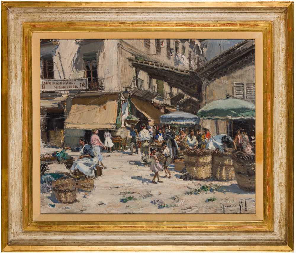 Street Market - Ignacio Gil y Sala art collectible - Main Image 1