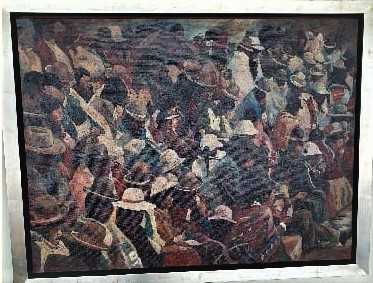 Water village and palms