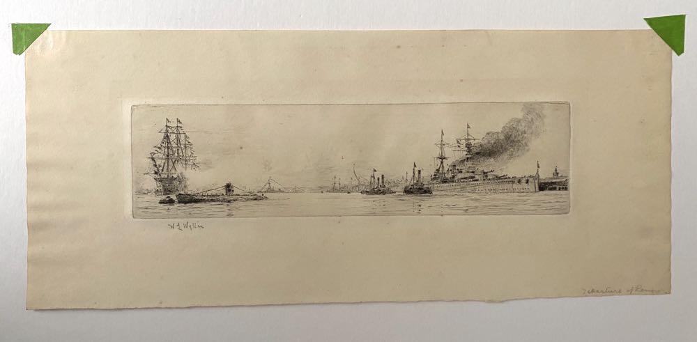 Departure Of HMS Renown - William Wyllie art collectible - Main Image 2
