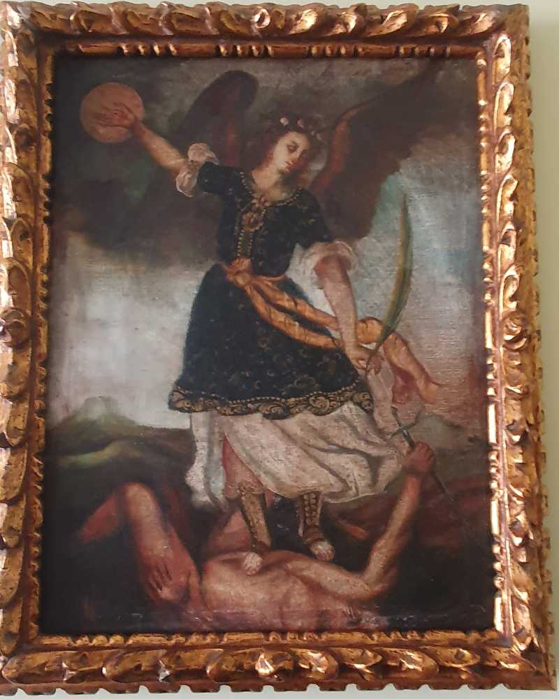 Arcangel - 18th Century (Copy) Spanish Colonial School art collectible - Main Image 2