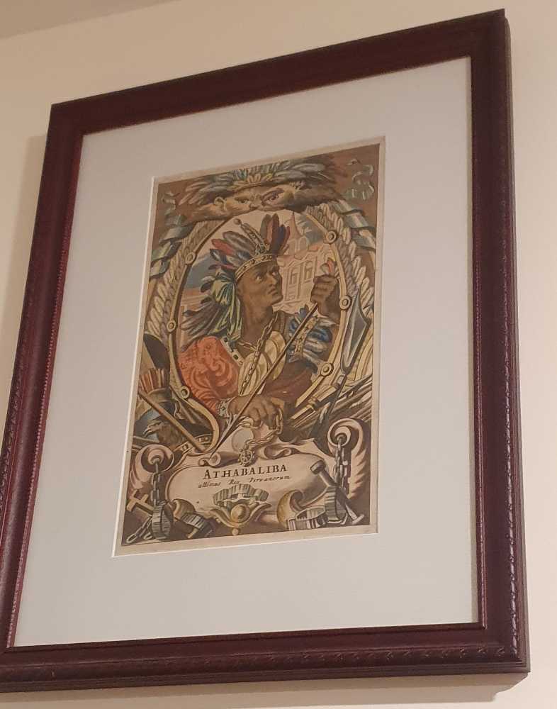 Athabalipa ultimus Rex Peruanorum - Engraver Jacob Meurs art collectible - Main Image 2