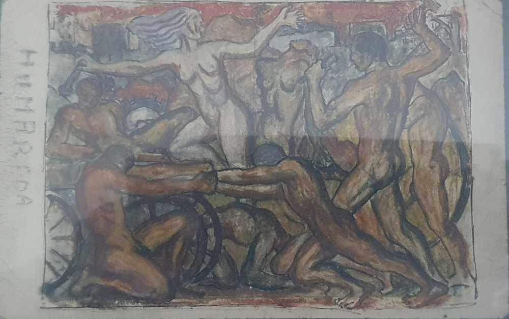 Estudio para Mural - Víctor Humareda art collectible - Main Image 2