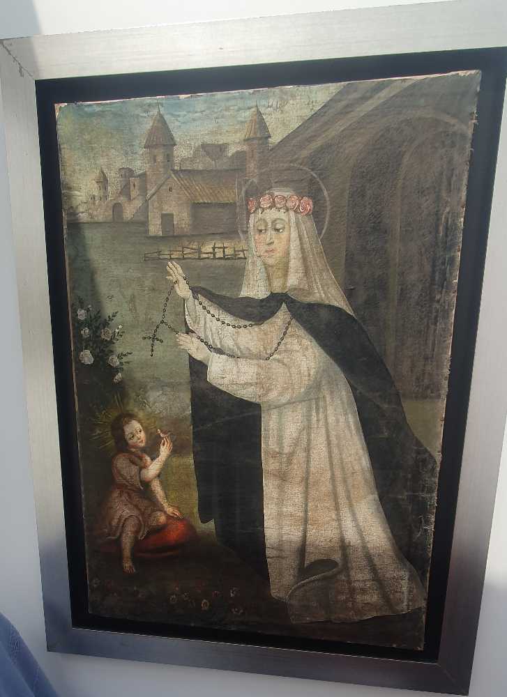 Santa Rosa De Lima - 18th Century (Copy) Spanish Colonial School art collectible - Main Image 2