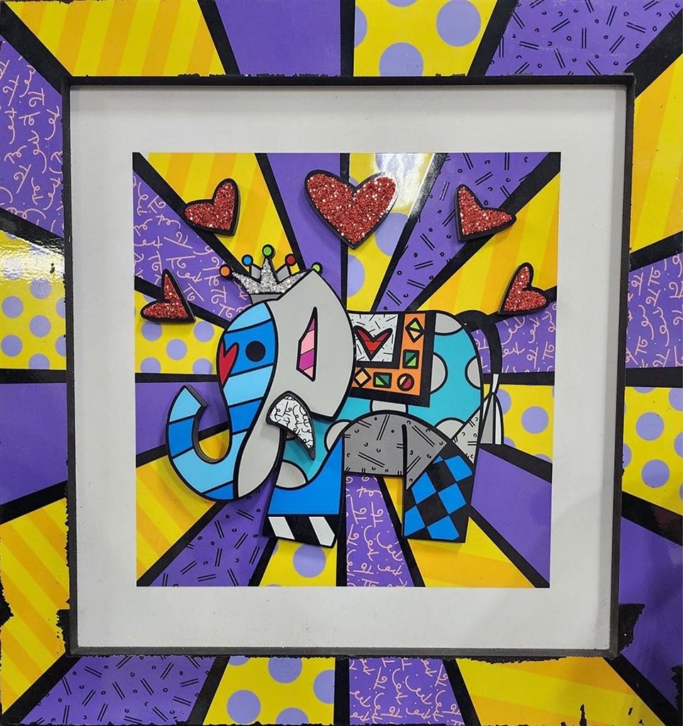 Blue Elephant - Romero Britto art collectible - Main Image 2
