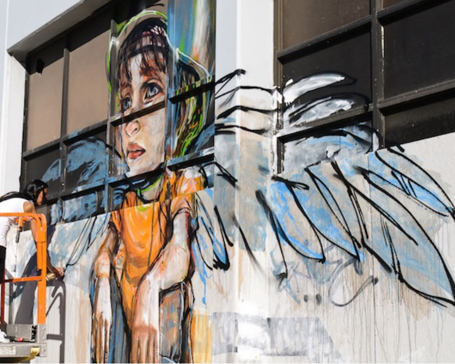 USA Herakut Feathery Street Art  - Herakut art collectible - Main Image 4