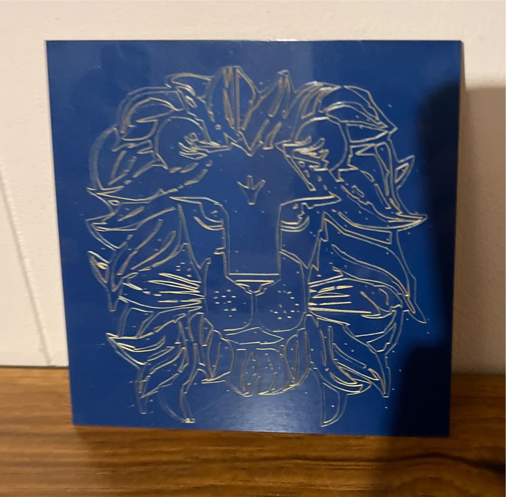 Etched Lion  art collectible - Main Image 2