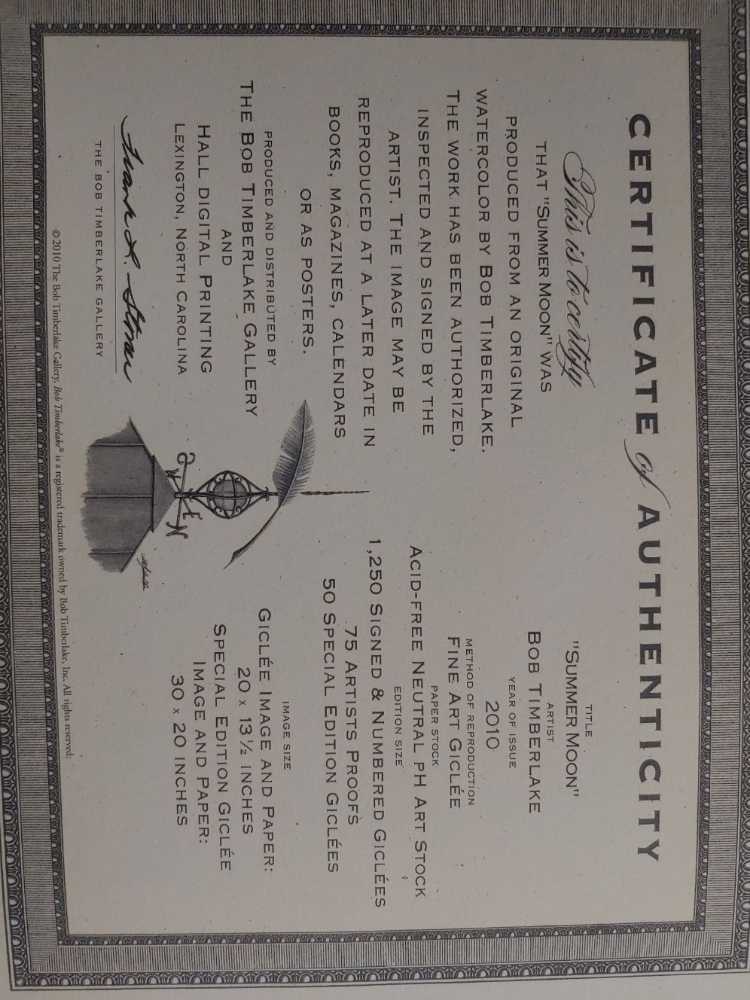 Summer Moon - Bob Timberlake art collectible - Main Image 3