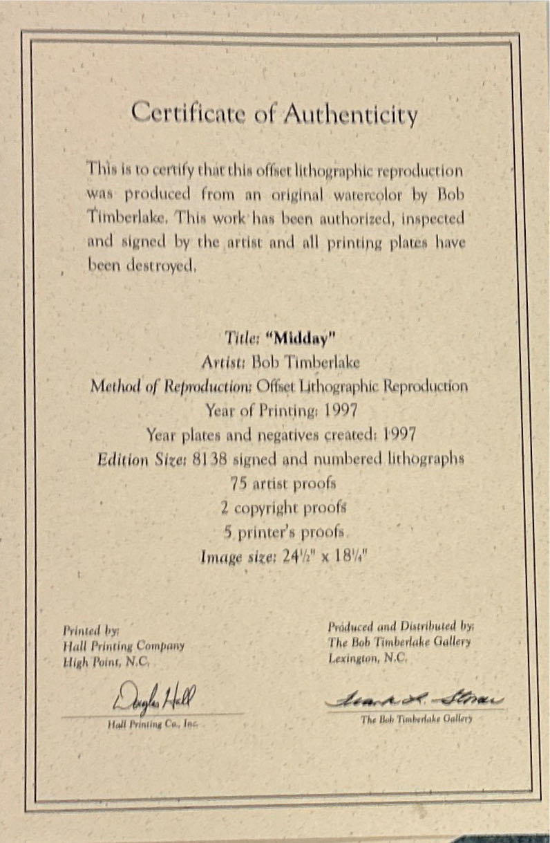 Midday - Bob Timberlake art collectible - Main Image 3