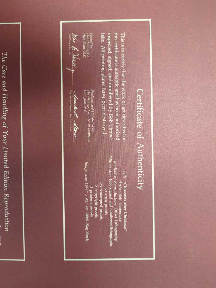 Christmas after Christmas  - Bob Timberlake art collectible - Main Image 2