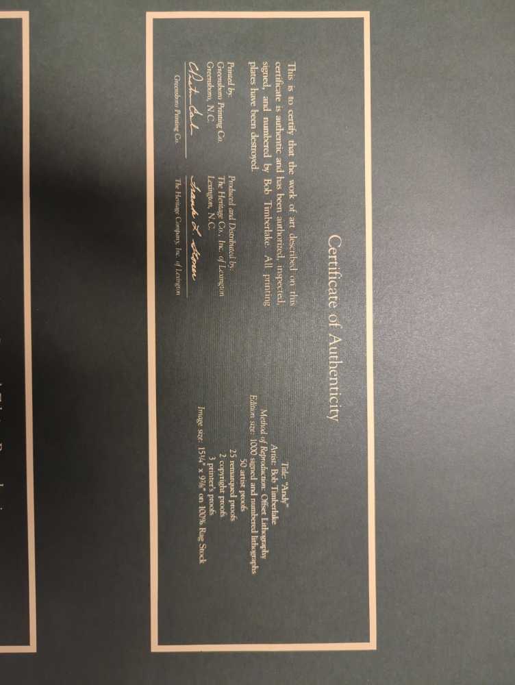 Andy - Bob Timberlake art collectible - Main Image 3